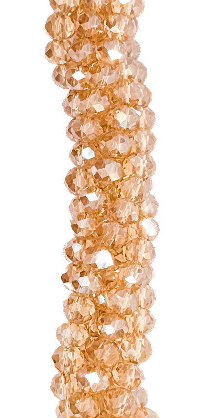 Cristal de roca 6mm beige transparente