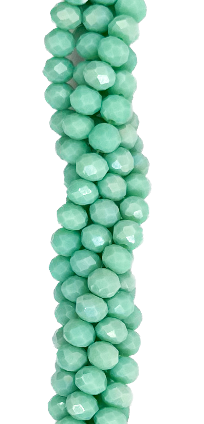 Cristal de roca 6mm aqua opaco tornasol