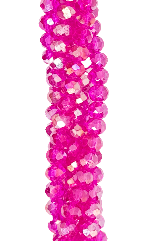 Cristal de roca 6mm fucsia transparente