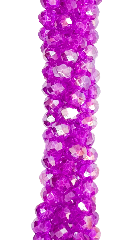 Cristal de roca 6mm violeta transparente 