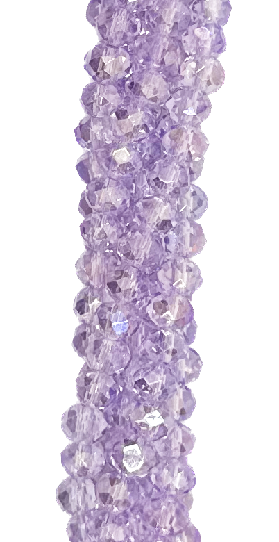 Cristal de roca 6mm lila bebe transparente