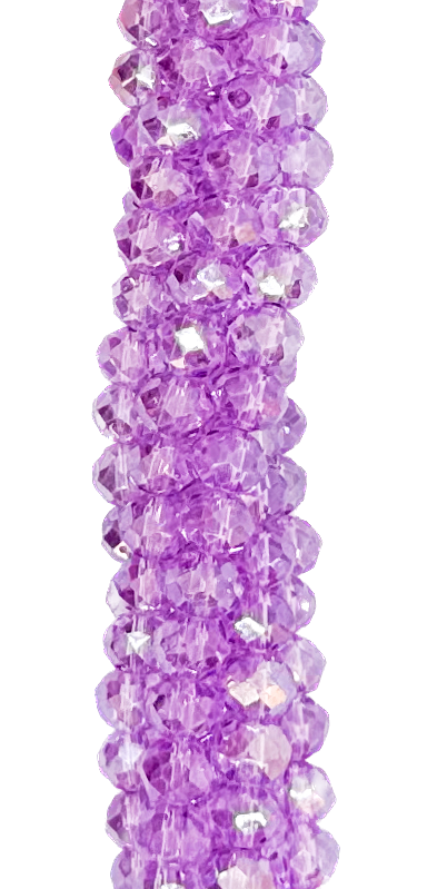 Cristal de roca 6mm lila transparente (GE)