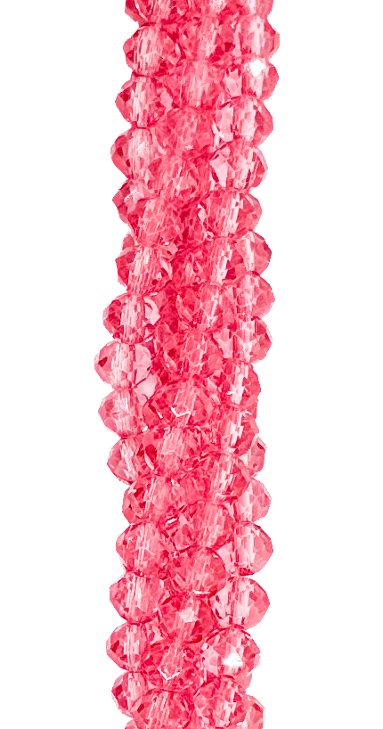 Cristal de roca 6mm salmón transparente 