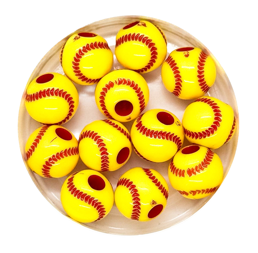 Pelotita sóftbol amarilla 10mm x 10gr. 