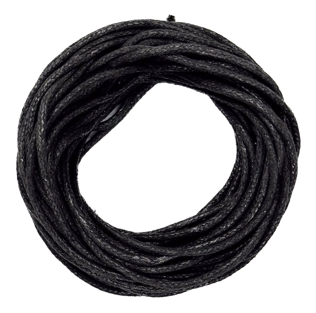 Cordón con alma 1.5mm negro 