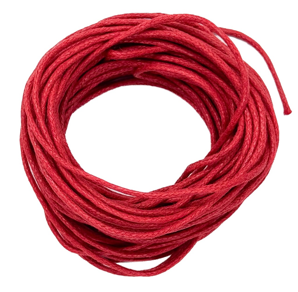 Cordón con alma 1.5mm rojo