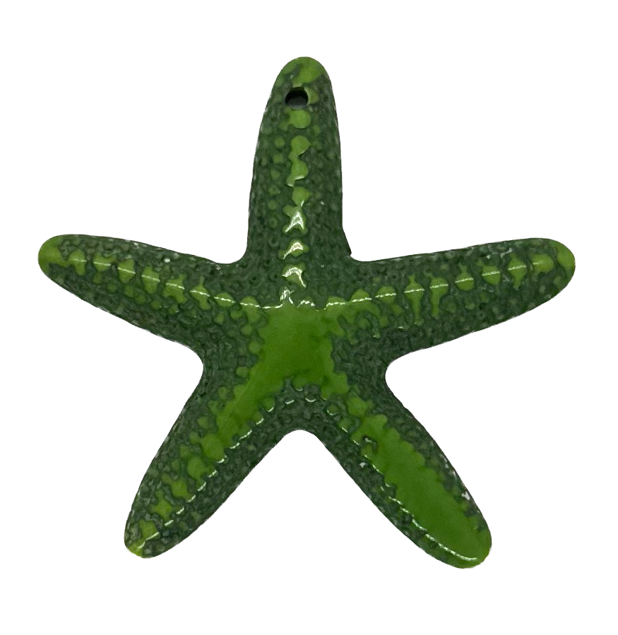 Estrella de Mar resina (mod 1) verde x 1un