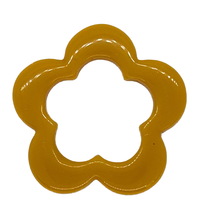 Flor resina mostaza x 1un  