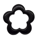 Flor resina negro x 1un 