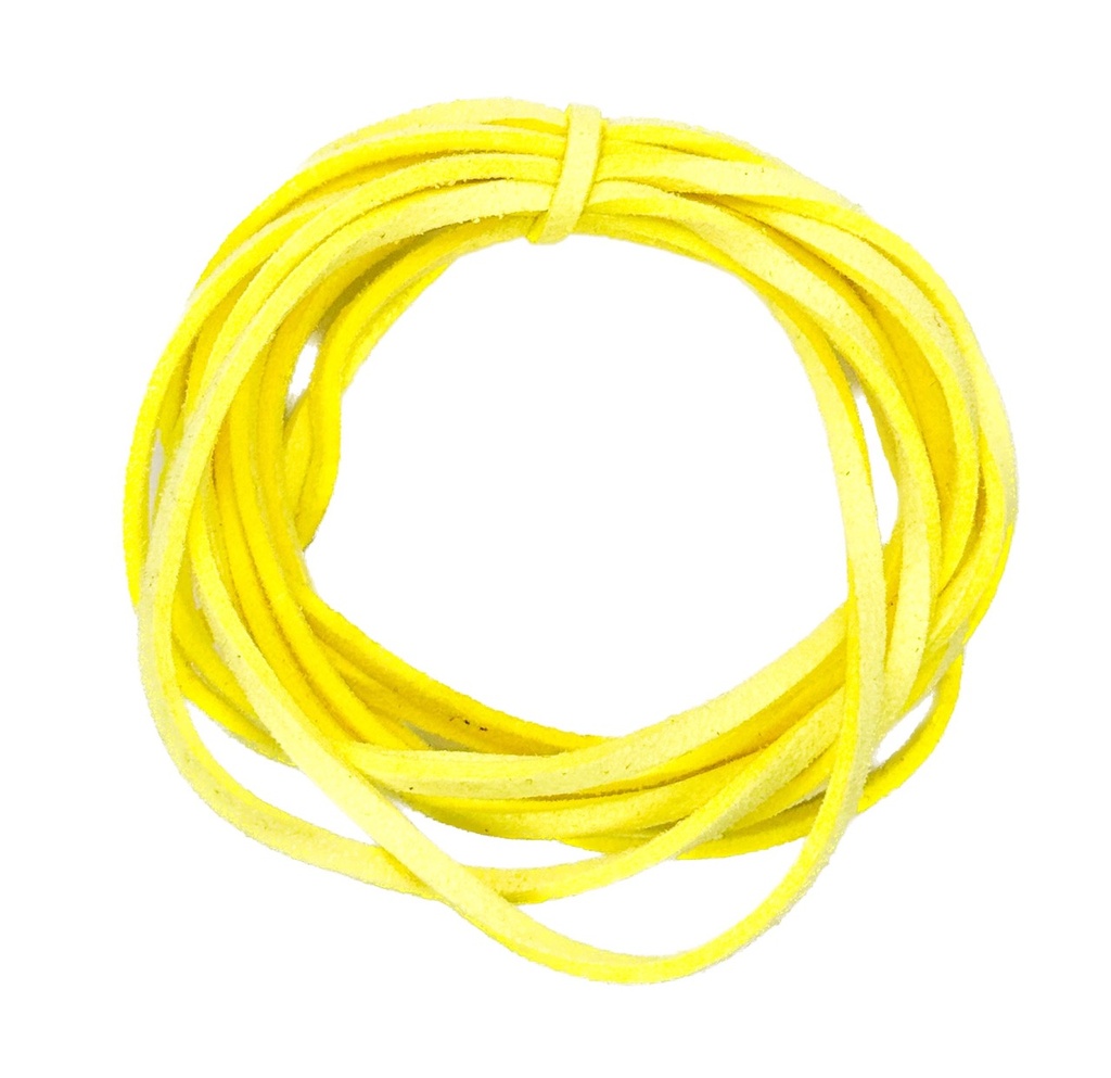 Cordón gamuza 3mm amarillo pastel