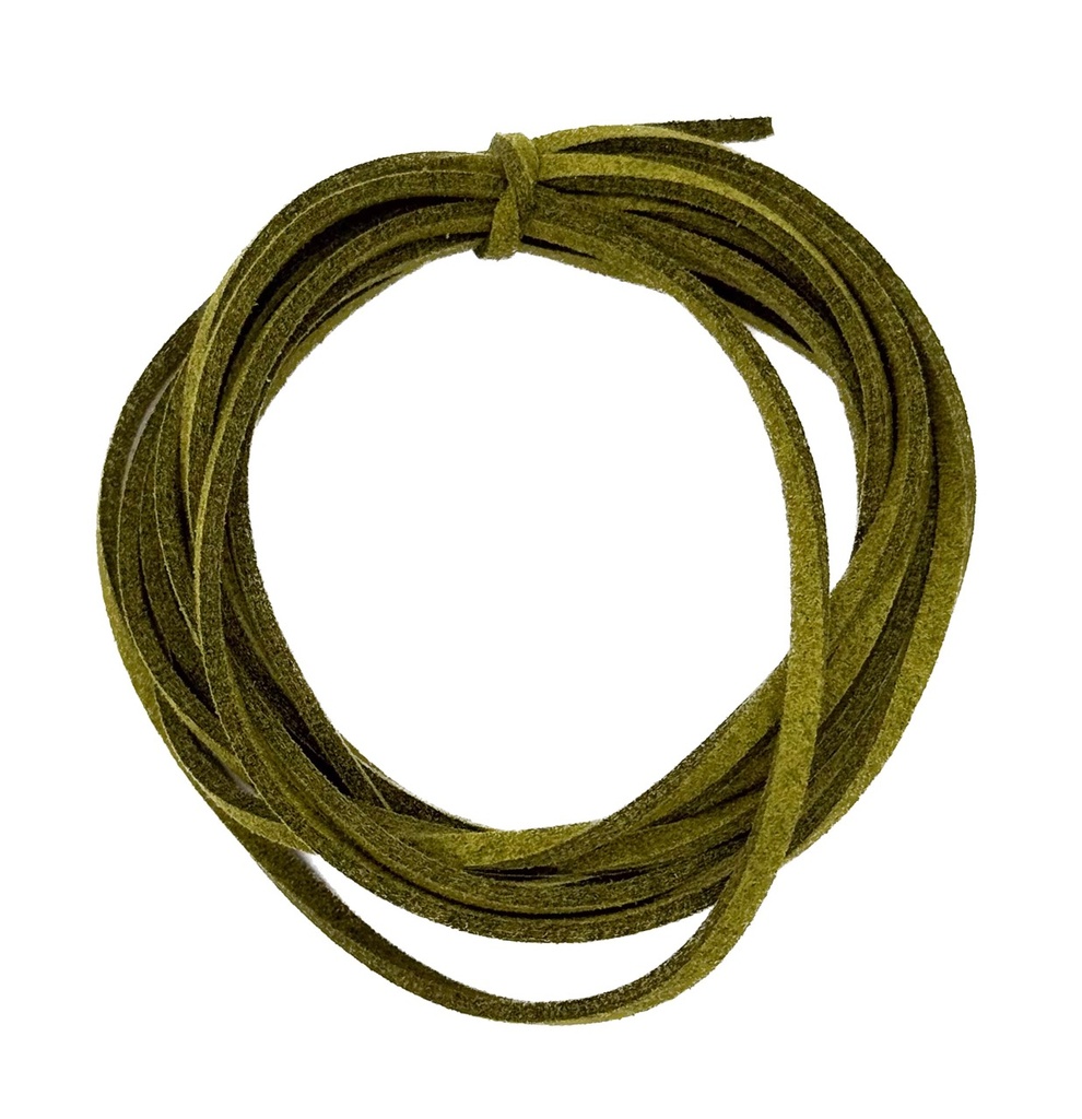 Cordón gamuza 3mm verde musgo