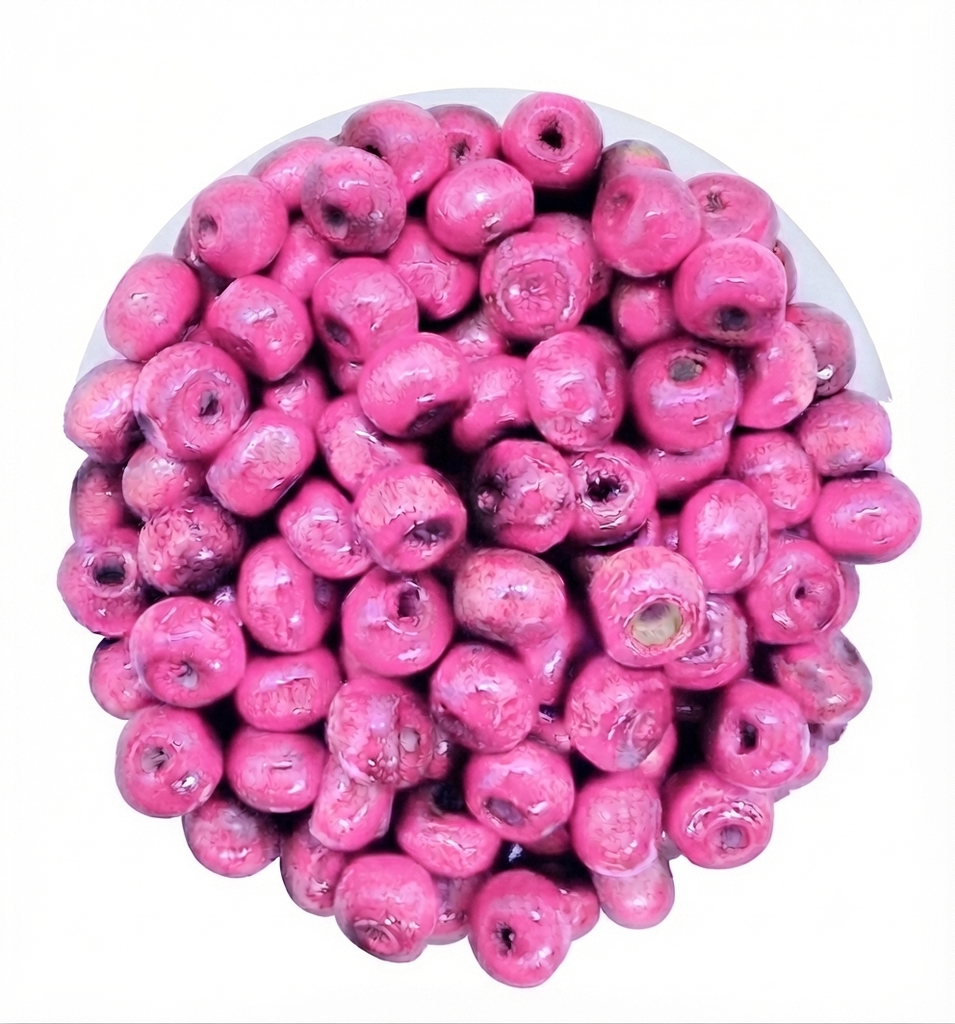 Bolita madera 6mm rosa