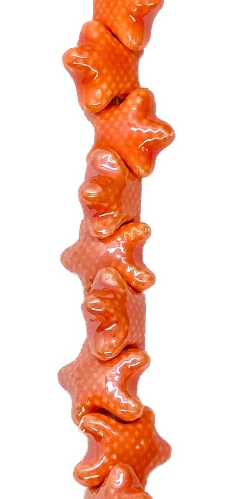 Cerámica 12 mm estrella mar naranja