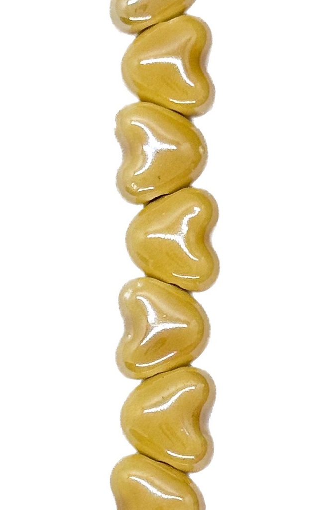 Cerámica 10mm corazón marrón claro