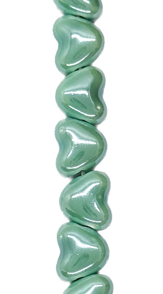 Cerámica 10mm corazón aqua