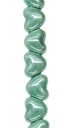 Cerámica 10mm corazón aqua x 10un