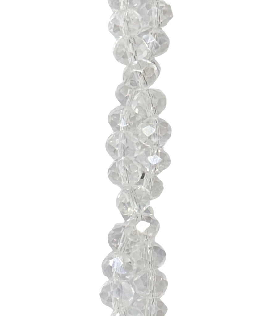 Cristal de roca 8mm transparente tornasol (GD)