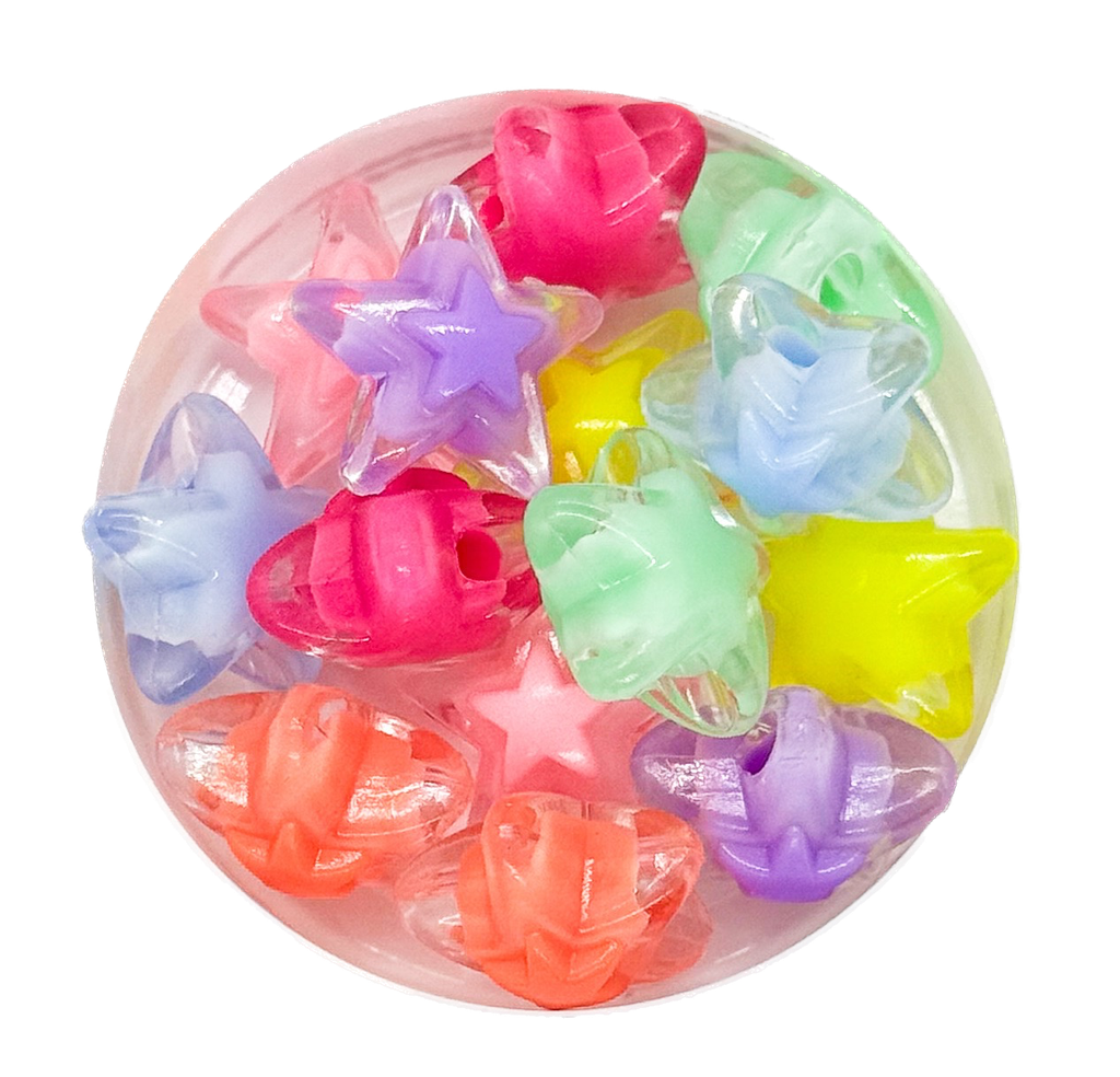 Estrella inyectada pastel colores surtidos x 10gr.  