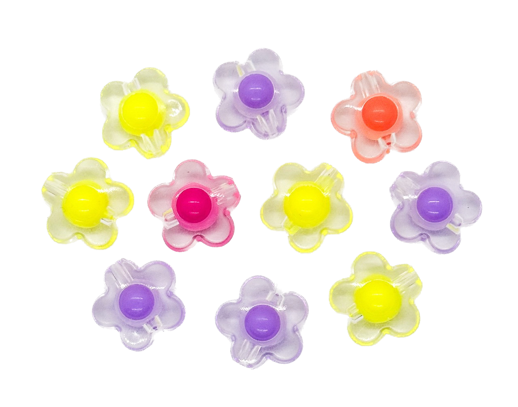 Flor inyectada pastel colores surtidos x 10gr. 