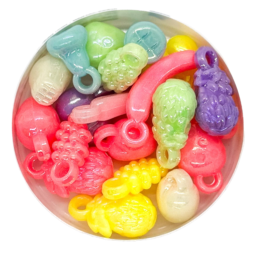  Plástico infantil pastel brillo frutas x 10gr. 