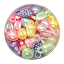  Plástico infantil pastel perlado frutas x 10gr.   