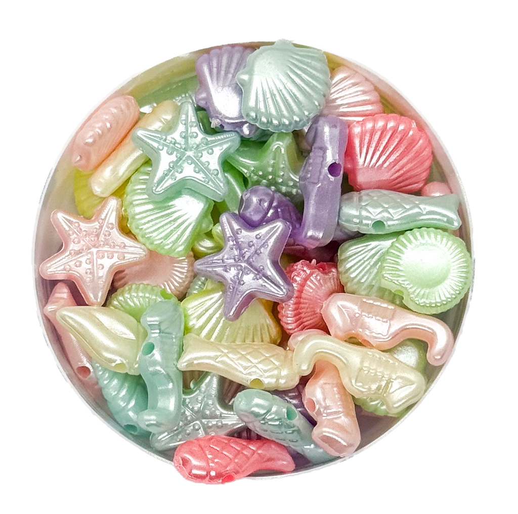  Plástico infantil pastel perlado mar surtido x 10gr.    