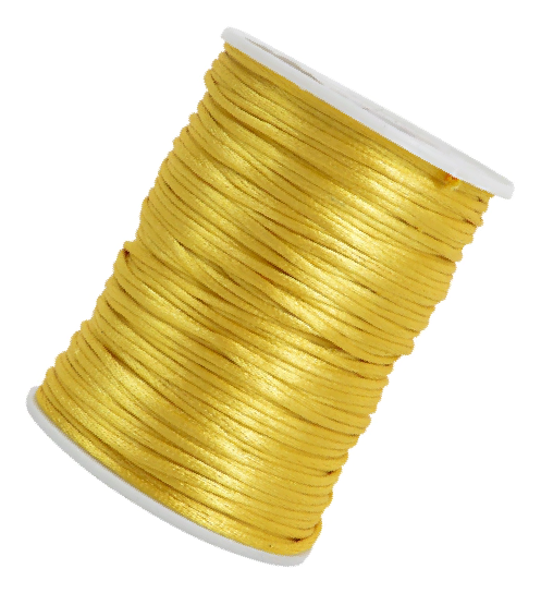 Cordón de seda dorado 2mm