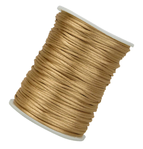 Cordón de seda marrón claro 2mm 