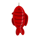 Pez resina labrado c/pitón rojo x 1un 