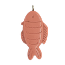 Pez resina labrado c/pitón rosa x 1un   