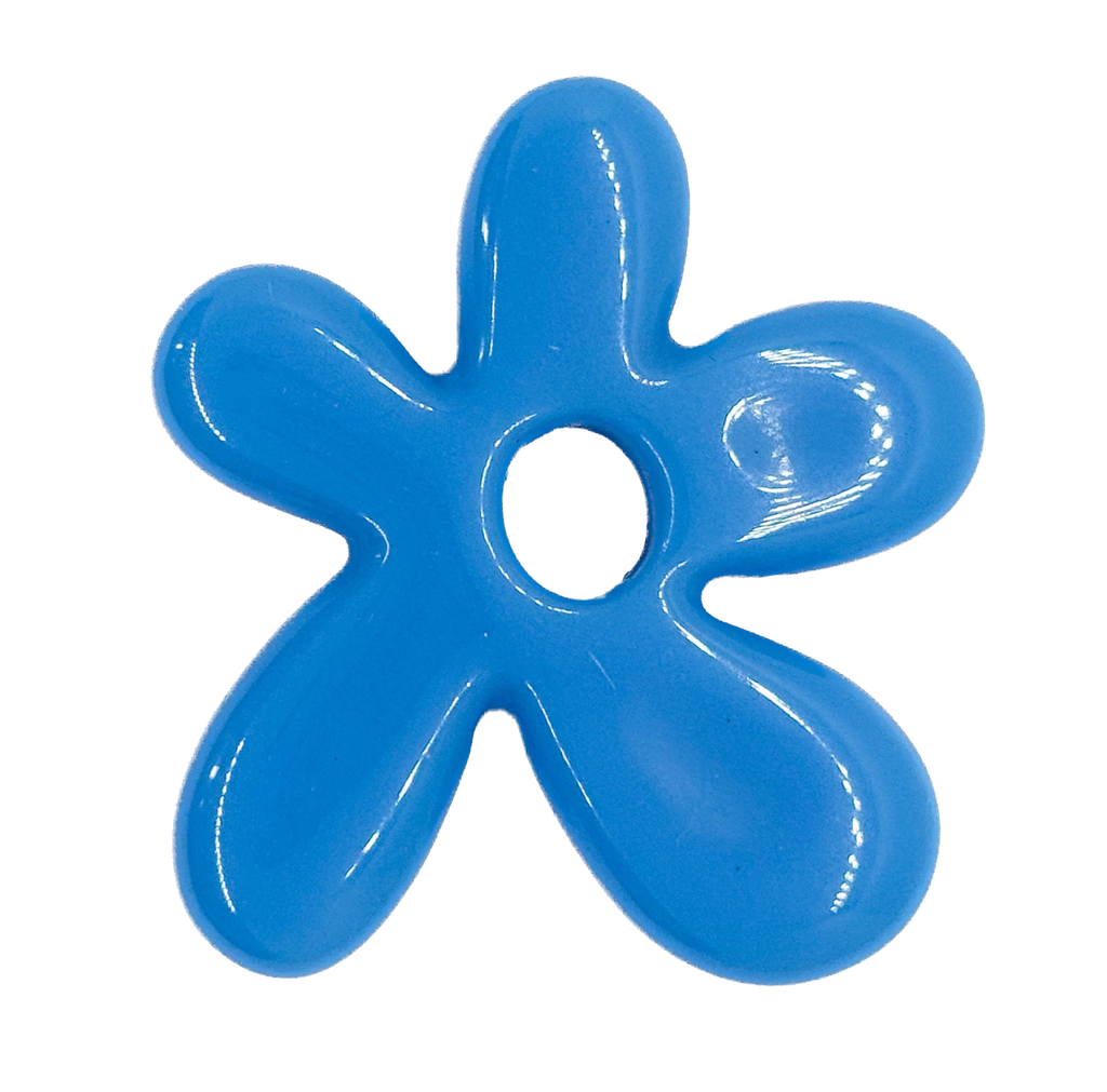 Flor resina (mod 2) celeste x 1un  