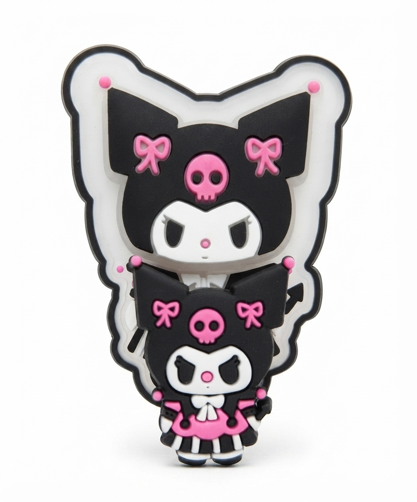 Parche de silicona c/movimiento kuromi x 1 un.   