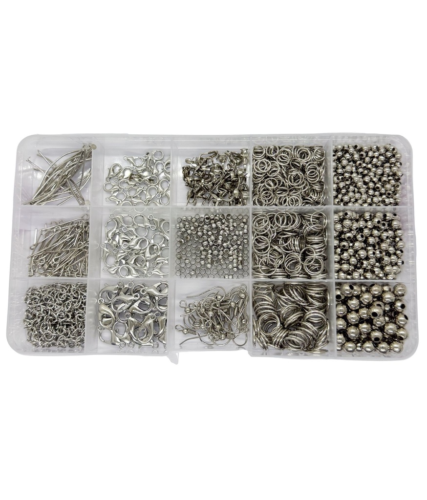 BOX Fornituras plateadas