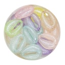 Plástico buzio traslucida pasante multicolor x 10gr  