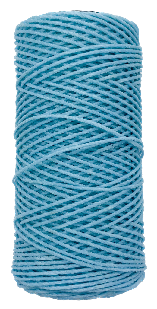 Hilo encerado celeste bebe