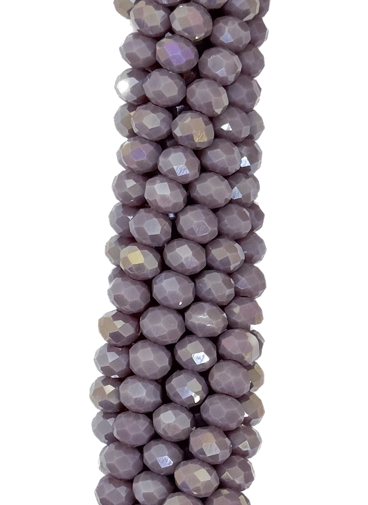 Cristal de roca 6mm lavanda opaco tornasol (GF)