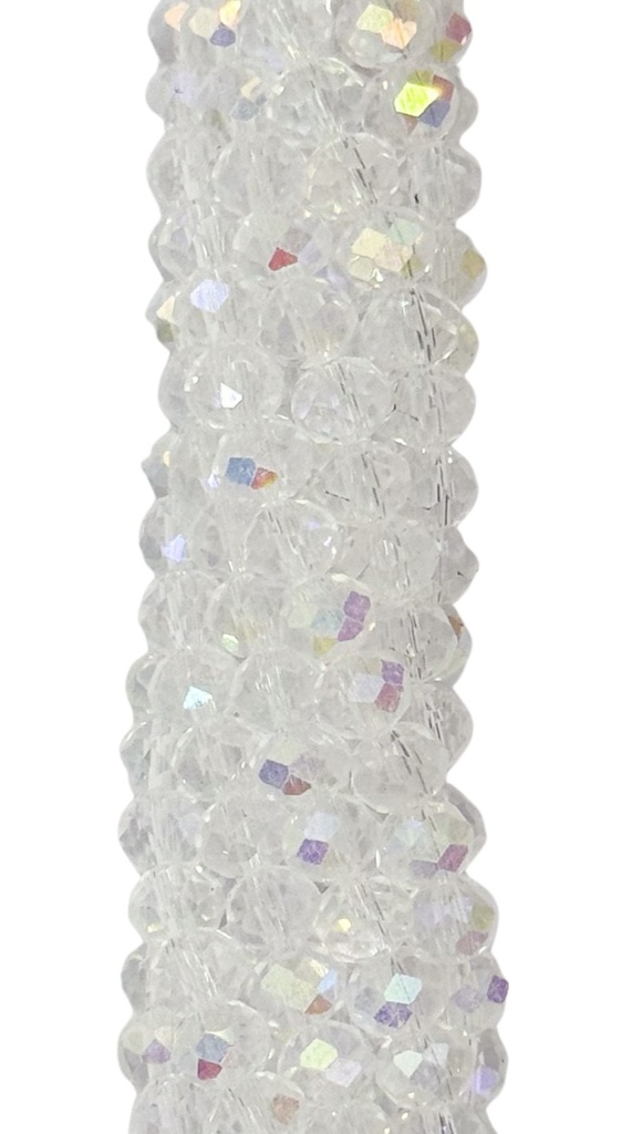 Cristal de roca 6mm transparente tornasol #B209