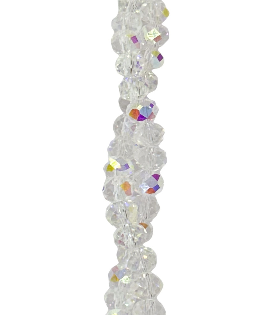 Cristal de roca 8mm transparente tornasol #B245