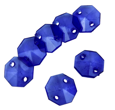 Cairel acrílico transp. 388 octógono azul #22 15mm x 10gr.   