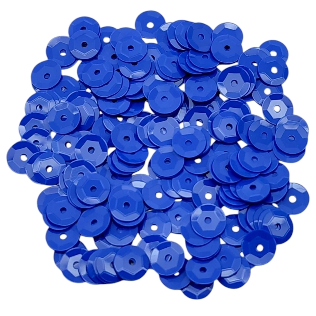 Lentejuela metal 6mm azul