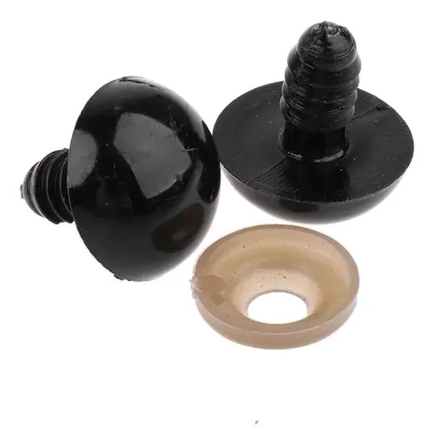 Ojos plásticos con tarugo y seguridad 30mm x 4un  