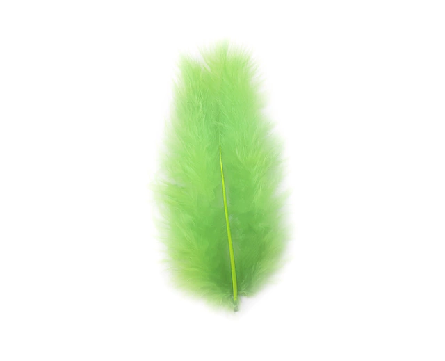 Plumas marabú finas verde manzana