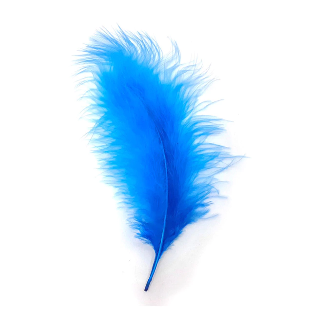 Plumas marabú finas celeste