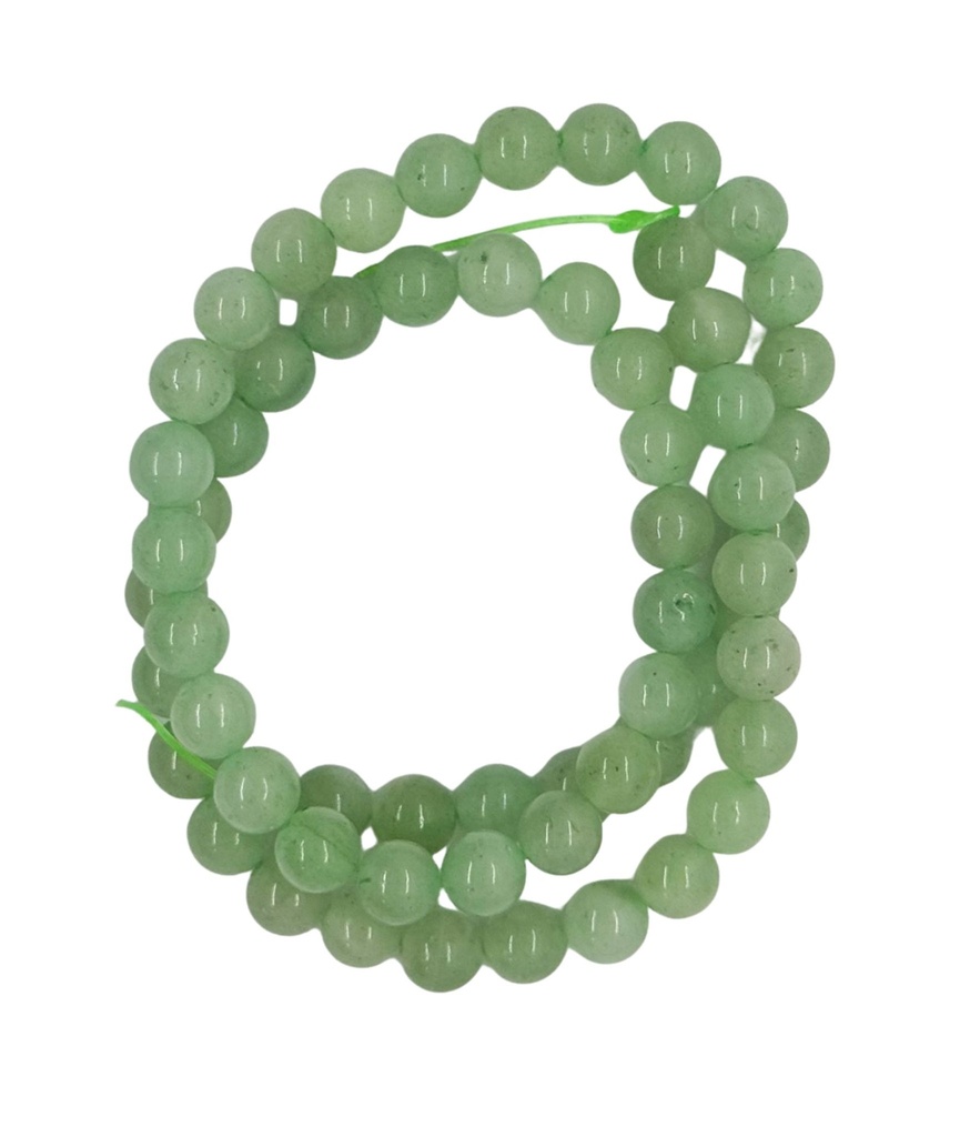 Bolita piedra cuarzo verde 6mm x tira 