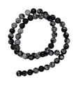 Bolita piedra obsidiana nevada 6mm x tira  
