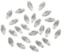 Cairel acrílico transp. semilla pasante 15x7mm x 20gr  