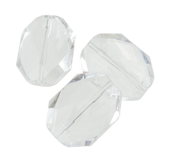 Cairel acrílico transp. octógono pasante x 20gr    
