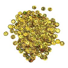 Lentejuela láser 6mm dorado