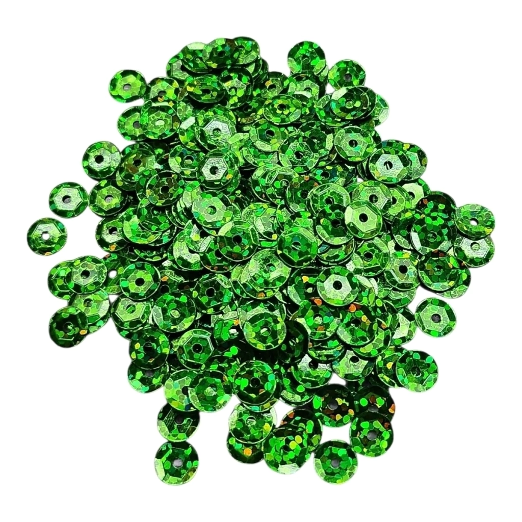 Lentejuela láser 6mm verde