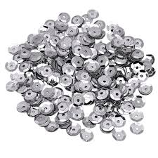 Lentejuela metal 6mm plateada